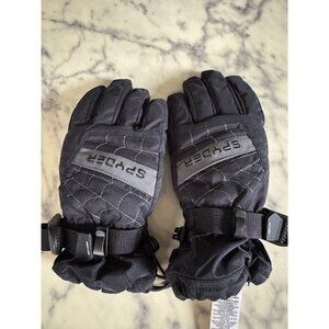 Spyder Overweb GTX Gloves Gore-Tex Black Adjustable Wrist Strap Mens Handschuh